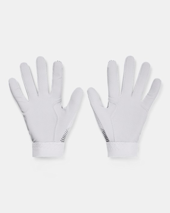 Boys' UA Clean Up 21 Batting Gloves, White, pdpMainDesktop image number 1